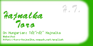 hajnalka toro business card